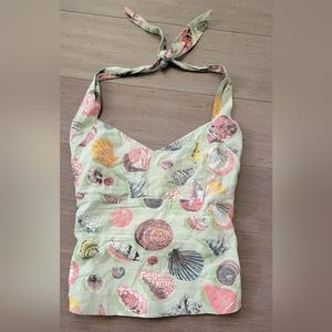 Anthro Odille seashell halter top